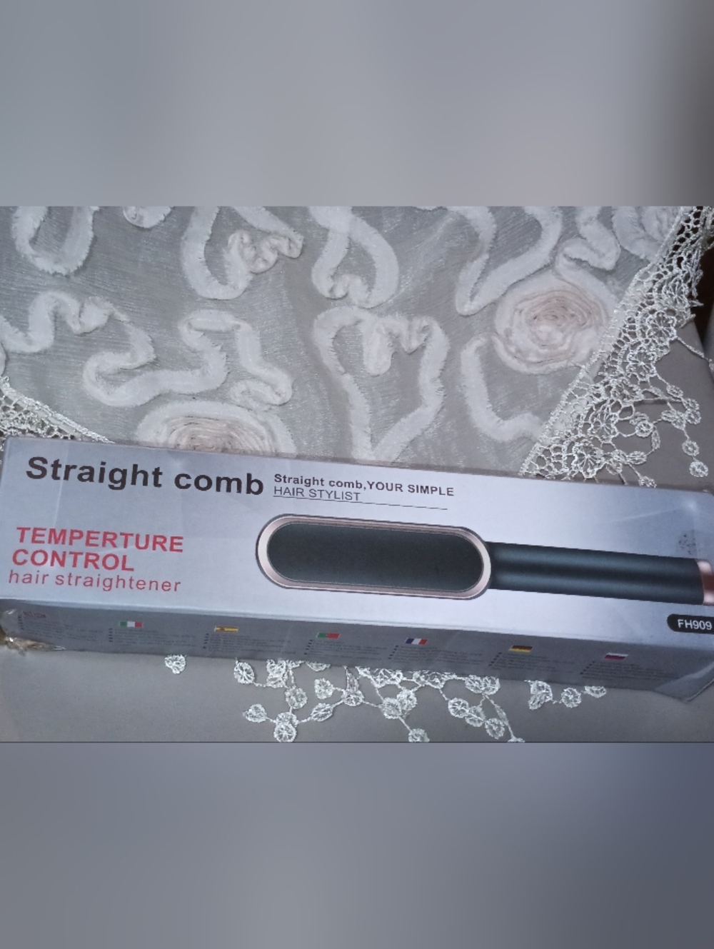 Hair Stylist Straight Comb - Black